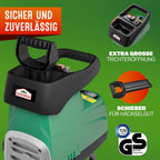 Elektrischer Walzenhäcksler DBHC002 3100 W bis 44 mm Aststärke mit 2 x 60 L Auffangbeuteln