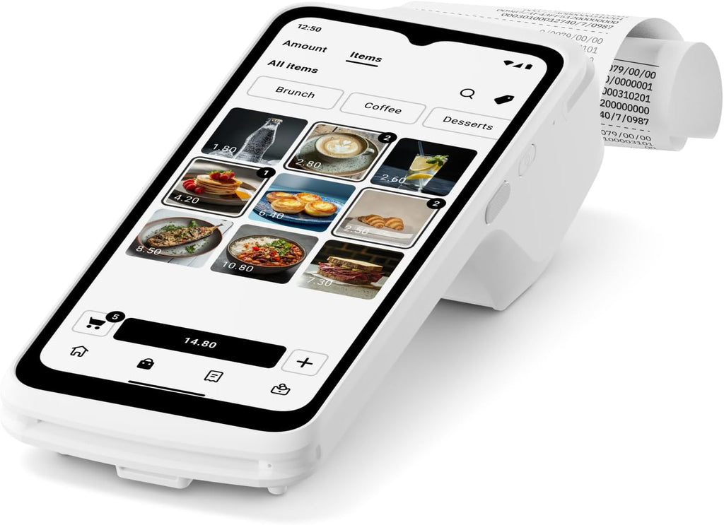 Mobiles Kartenterminal mit Belegdrucker Touchscreen WLAN und SIM-Karte