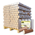 Nestro Hartholzbriketts aus Buche und Eiche 960 kg Palette 70–90 mm Durchmesser 25–30 cm Länge 5,2 kWh/kg