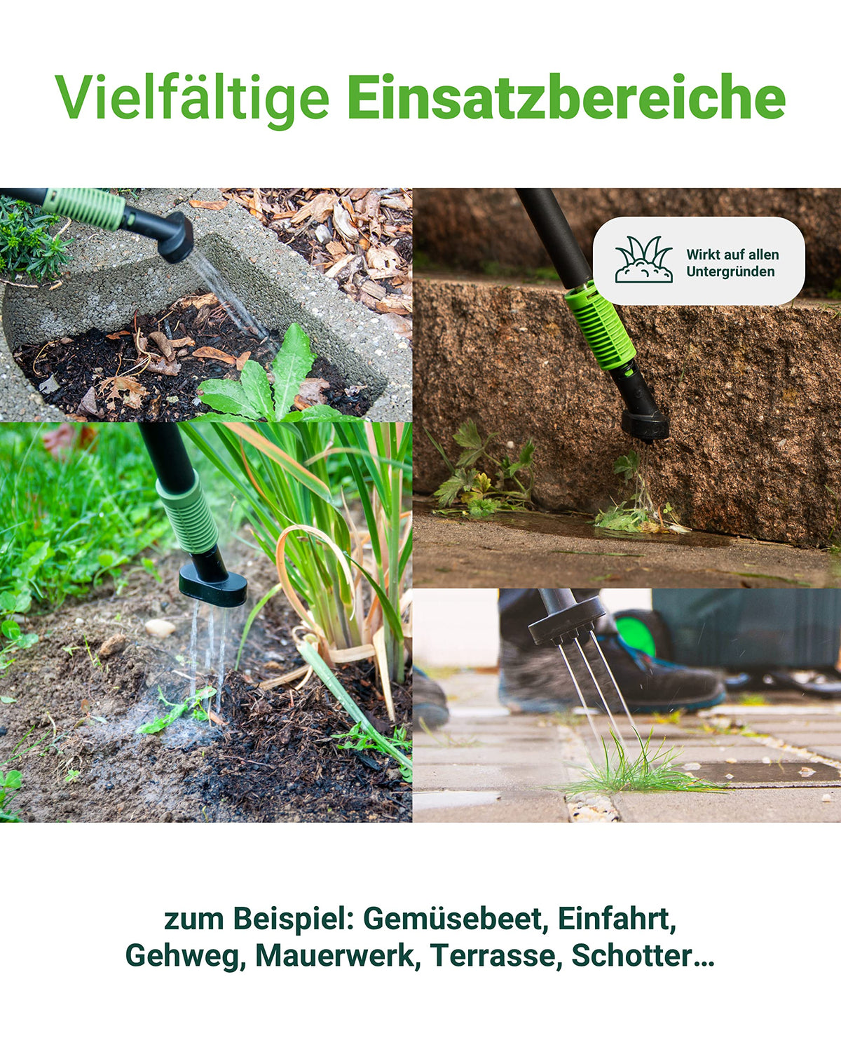 Elektrischer Unkrautvernichter mit heißem Wasser Fox One, Dampfreiniger, ohne Gas und Flamme, für Unkraut, Moos, Giersch und Grünbelag