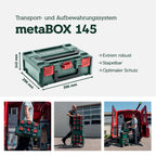 Lackfräse LF 850 S 850 W mit stufenloser Frästiefe 4 Hartmetall-Wendemessern und metaBOX 145