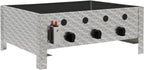 Gas Gastrobräter 3-flammig Edelstahl GB-K1103B Tischgasgrill 10000W 64x52x27 cm für Outdoor