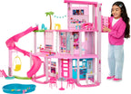 Puppenhaus Traumvilla HMX10 3 Etagen 10 Spielbereiche Pool Rutsche Aufzug 79 Teile mit Spielzeug-Welpe