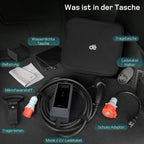 Mobile Wallbox deM2D11B10 11 kW Typ 2 Ladegerät 3-phasig 6-16 A mit App-Steuerung 10 m Ladekabel CEE 16A 400V