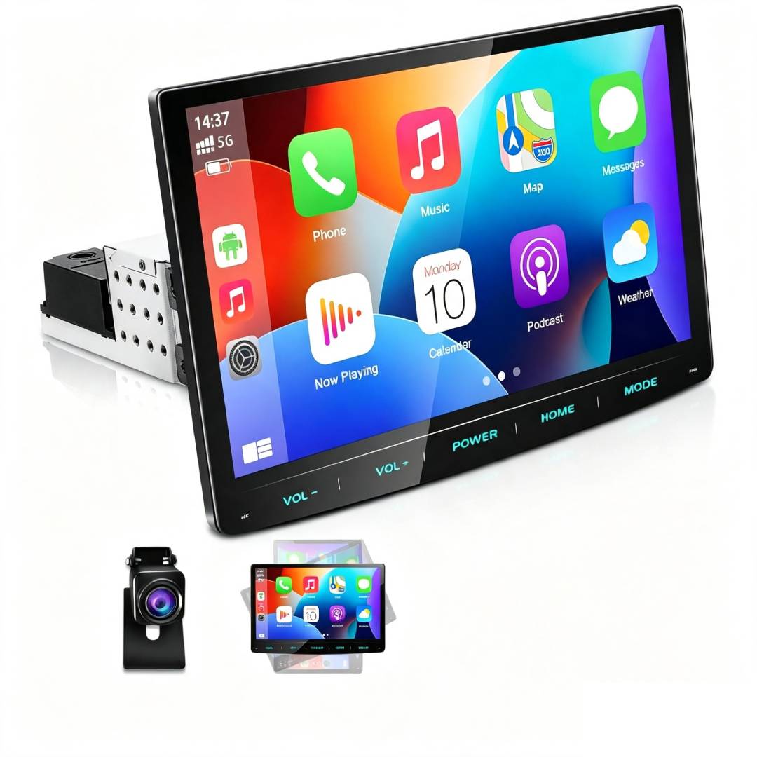 Android 13 Autoradio 10,1 Zoll Wireless Apple CarPlay Android Auto Navi DAB+ 1 DIN Bluetooth 8 Core 32GB WiFi 4G GPS Rückfahrkamera
