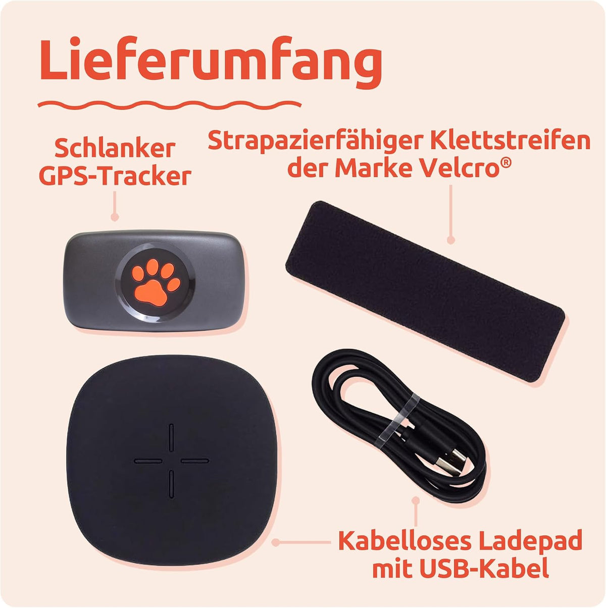 GPS Hundetracker ohne Abo Satellitenortung Echtzeit Standort Tracking wasserdicht universell Halsband