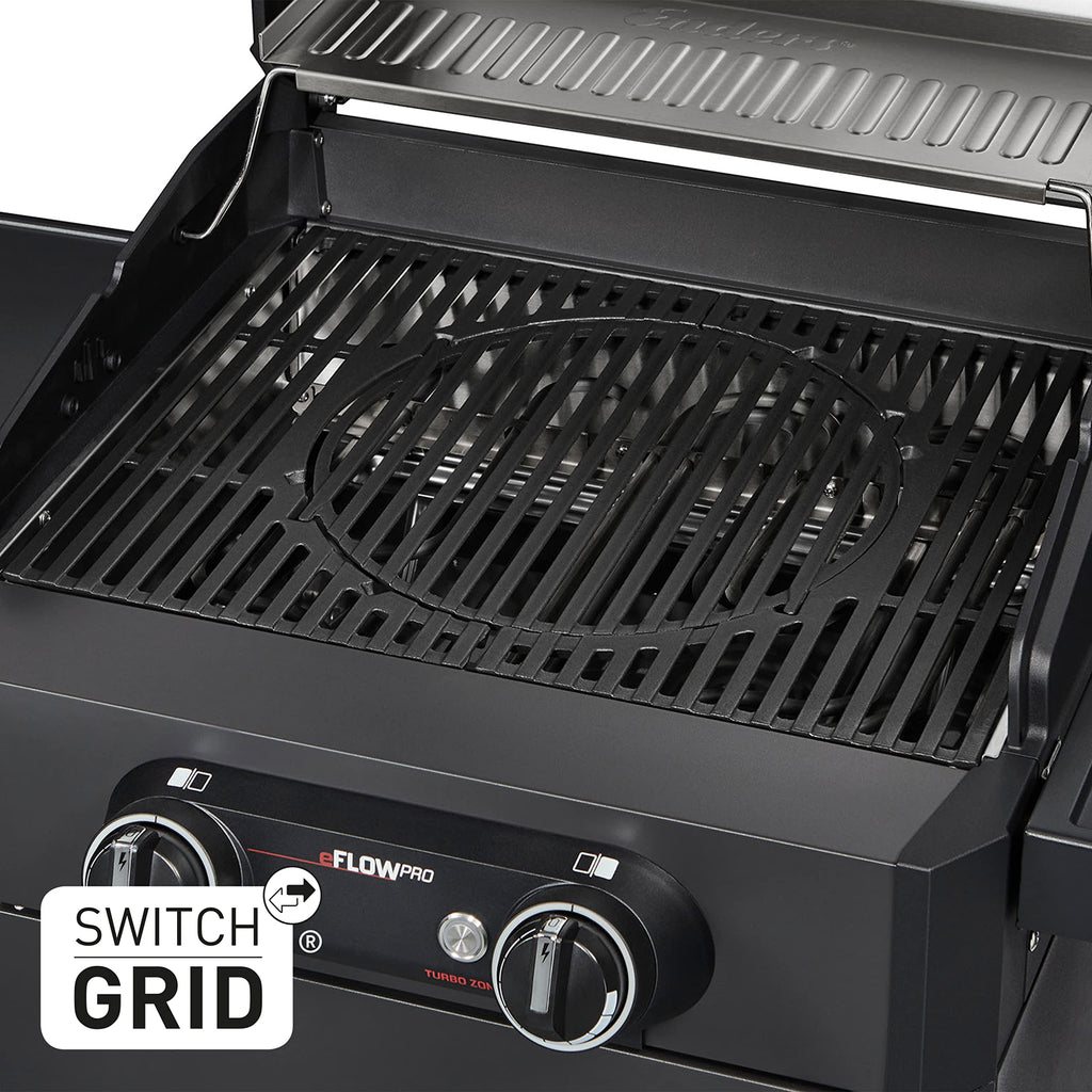 Elektrogrill eFLOW PRO 2 TURBO 3000 W 230 V Turbo-Zone Switch Grid 2000 cm² Grillfläche Grillwagen