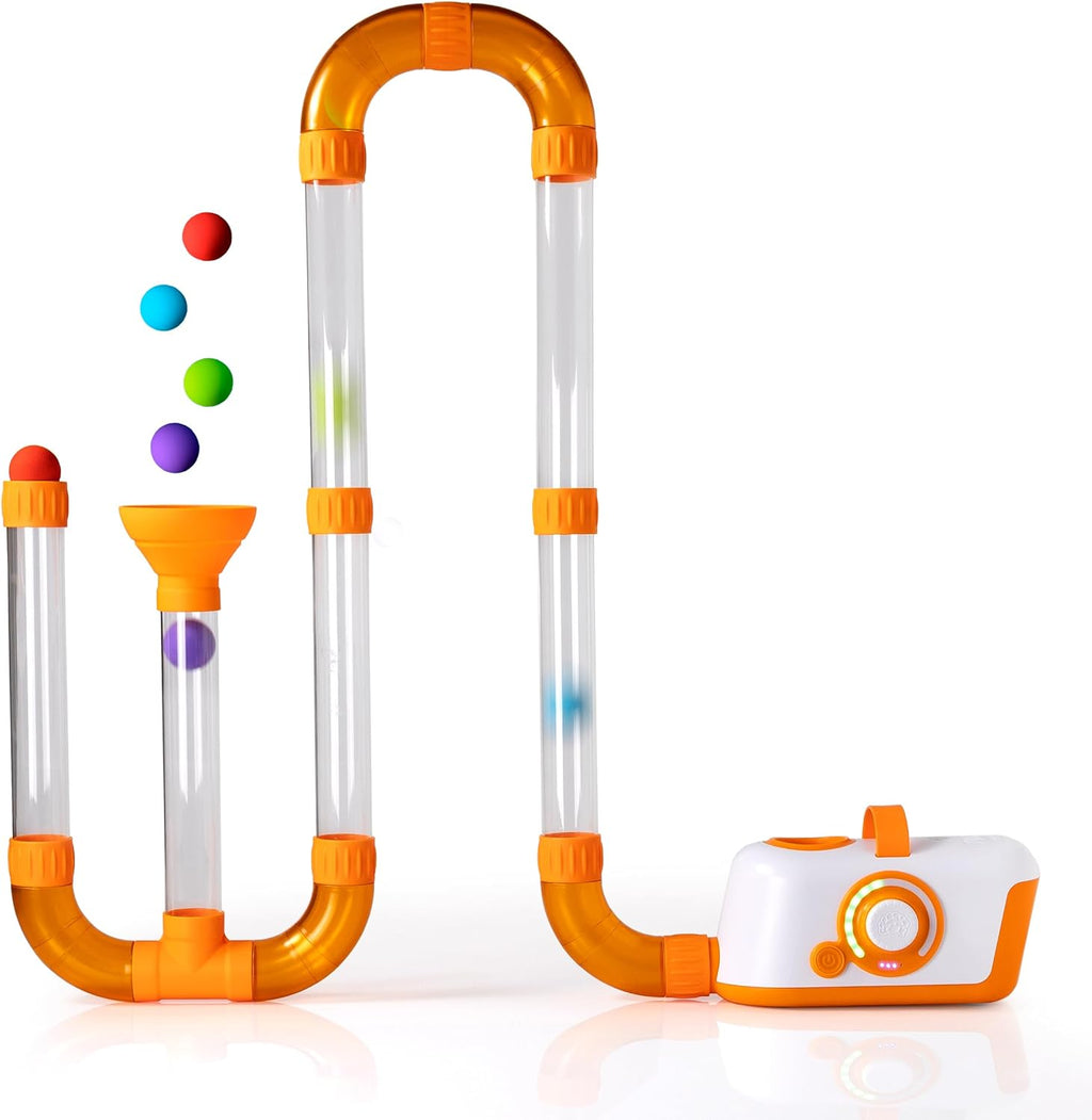 Luftbetriebenes Röhren und Kugel Physik Spielzeug Air Toobz FA454-1 STEM Experiment Set für Kinder ab 3 Jahren