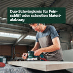 Exzenterschleifer SXE 450 TurboTec 350 W 14000 U/min 150 mm Duo-Schwingkreisverstellung Vario-Elektronik TurboBoost mit Staubbeutel
