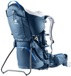 Kindertrage Kid Comfort mit verstellbarer Rückenlänge und Kindersitz Sonnendach VariFlex Hüftflossen bis 22 kg Blau