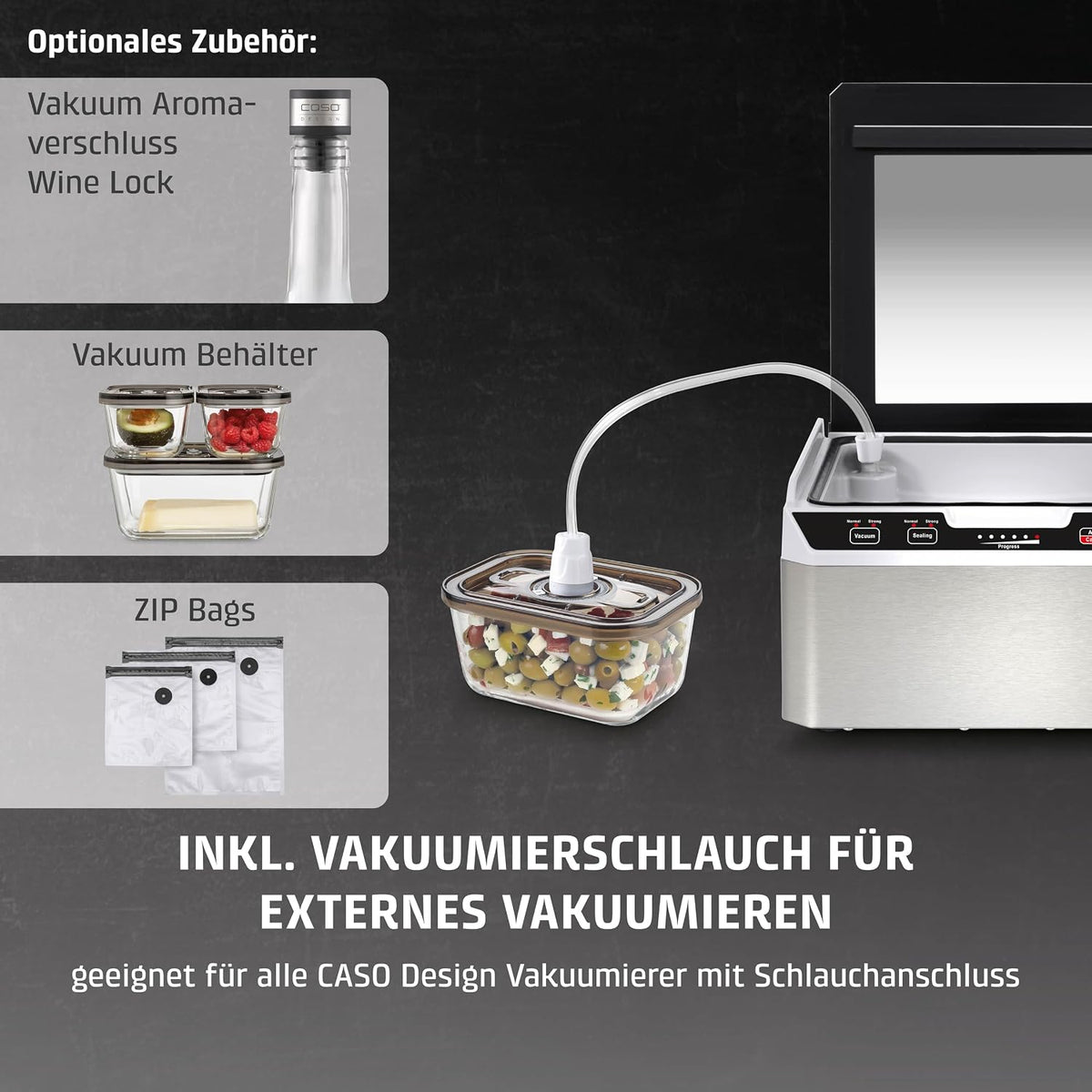 Kammervakuumierer VacuChef 40 Modell 1417 3L Vakuumkammer 70L/min Doppelte Schweißnaht inkl 20 Vakuumbeutel