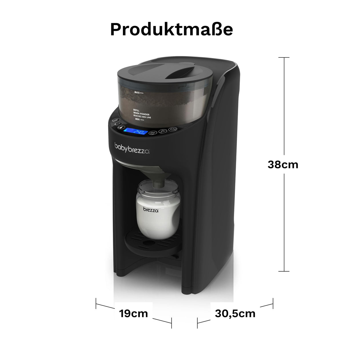 Automatischer Flaschenzubereiter Formula Pro Advanced für Milchpulver und Wasser 3 Temperaturen 60–300 ml LCD-Display BPA-frei