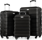 Kofferset Hartschale 3-teilig DE13 M L XL 65 L mit 360° Rollen TSA Schloss und 2 Griffen