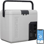 Tragbare Kompressor Kühlbox 18L 12V Mini Kühlschrank mit Gefrierfunktion -20°C Modell P18 für Auto Lkw Boot RV