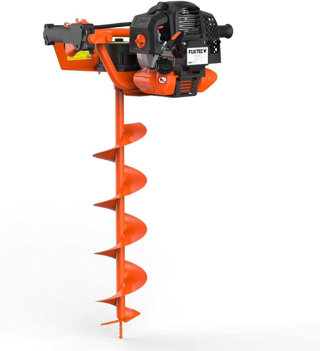 Erdbohrer Benzin FX-EB152 52cc 3 PS mit 100 150 200 mm Bohrern Erdlochbohrer Pfahlbohrer
