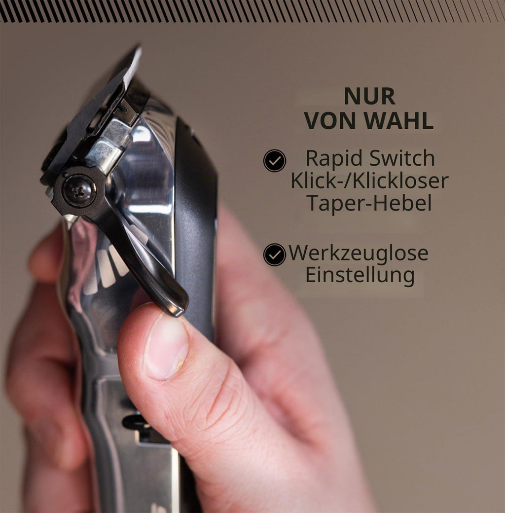 Kabelloser Haarschneider Senior 2.0 8000 U/min DLC-Klinge 0,5-1,2 mm mit 7 Aufsteckkämmen
