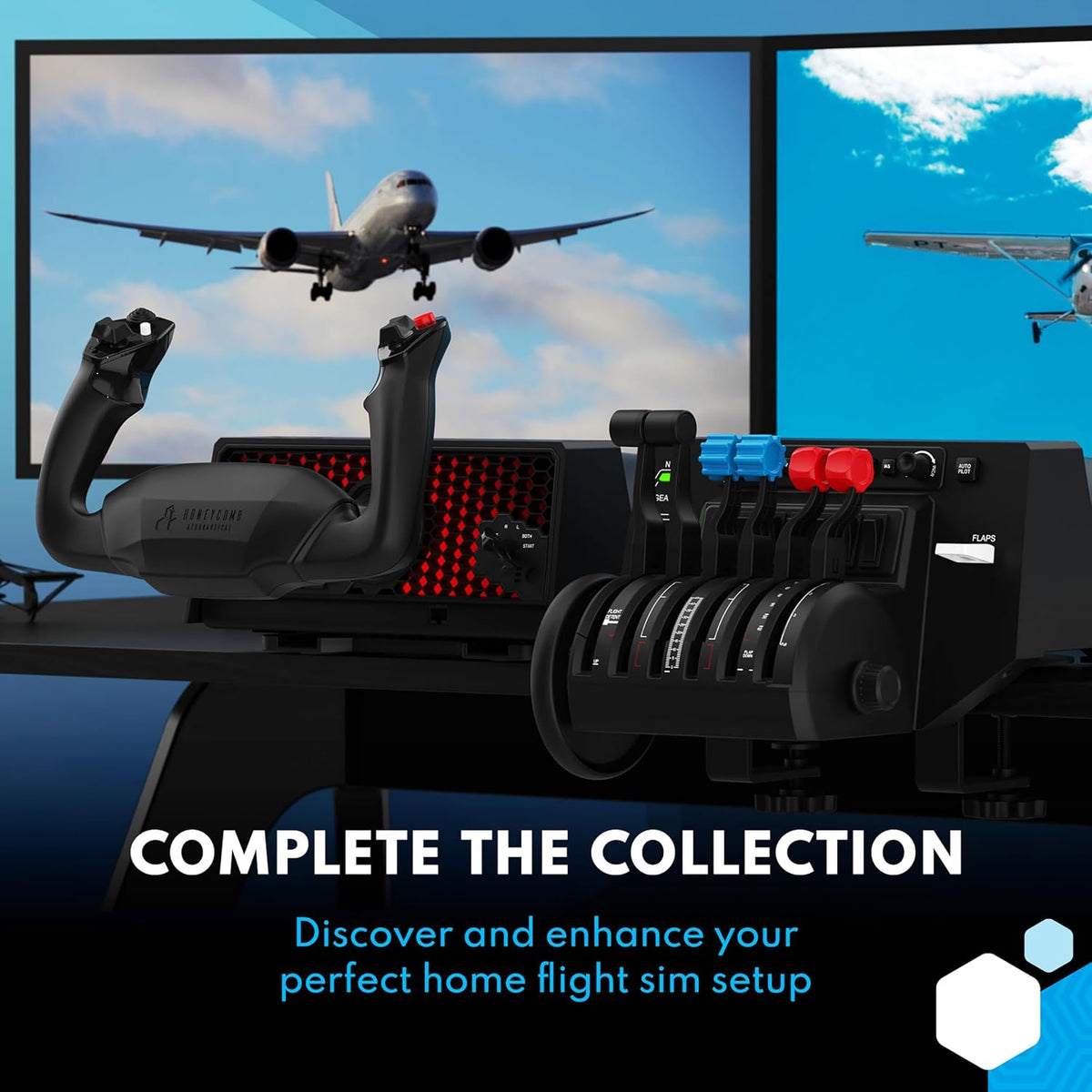 Flugsimulator Schubregler Bravo mit Autopilot Annunciator-Panel und PC-Steuerung