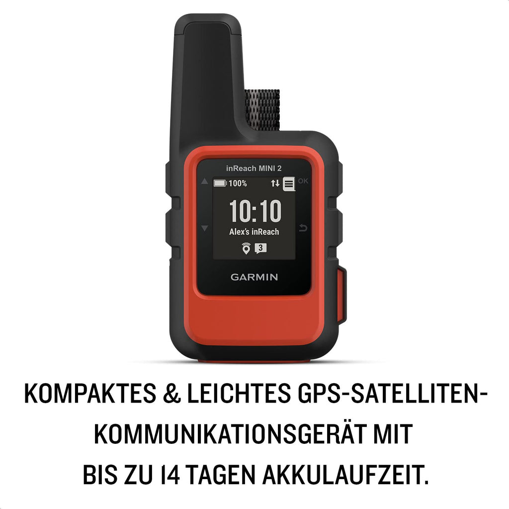 Satelliten-Kommunikationsgerät inReach Mini 2 mit SOS Zwei-Wege-Nachrichten TracBack IPX7 Schwarz/Rot