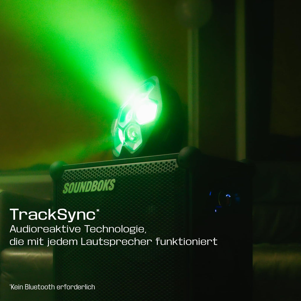 Tragbares Partylicht mit Akku IP65 Soundaktivierung App-Steuerung 2 LEDs und TeamUp-Synchronisation