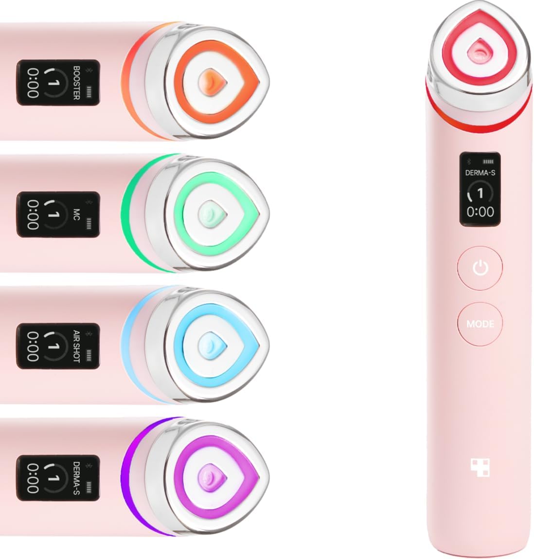 LED Hautpflegegerät Age-R Booster Pro Pink 6-in-1 Gesichtsgerät für Hautpflege Pore Care LED Gerät Kosmetik