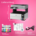 Tintentank-Multifunktionsdrucker EcoTank ET-5150 A4 WLAN Ethernet Duplexdruck 4800 x 1200 dpi 250 Blatt 35 Blatt Dokumenteneinzug