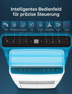 Luftentfeuchter elektrisch 20 L/Tag für Keller und Räume bis 50 m² mit 5,5-L-Wassertank 180 m³/h und 24-Stunden-Timer