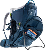 Kindertrage Kid Comfort mit verstellbarer Rückenlänge und Kindersitz Sonnendach VariFlex Hüftflossen bis 22 kg Blau