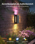 Outdoor UpDown LED Wandleuchten 2er Pack RGBICWW 1400 lm 2700K–6500K IP66 WLAN Bluetooth Matter kompatibel