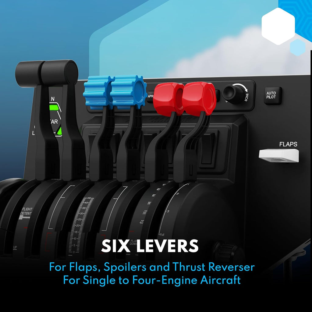 Flugsimulator Schubregler Bravo mit Autopilot Annunciator-Panel und PC-Steuerung