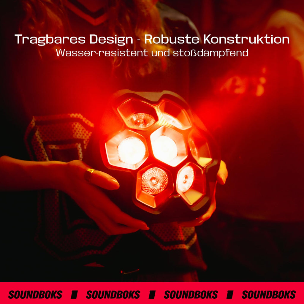 Tragbares Partylicht mit Akku IP65 Soundaktivierung App-Steuerung 2 LEDs und TeamUp-Synchronisation