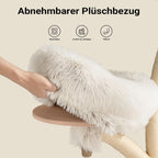 Kratzbaum mit Hängeliege 59 x 59 x 169 cm 3 Ebenen bis 15 kg Sisal und Plüsch Katzenbaum mit Liegeflächen und Spielbereichen