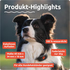 GPS Hundetracker ohne Abo Satellitenortung Echtzeit Standort Tracking wasserdicht universell Halsband