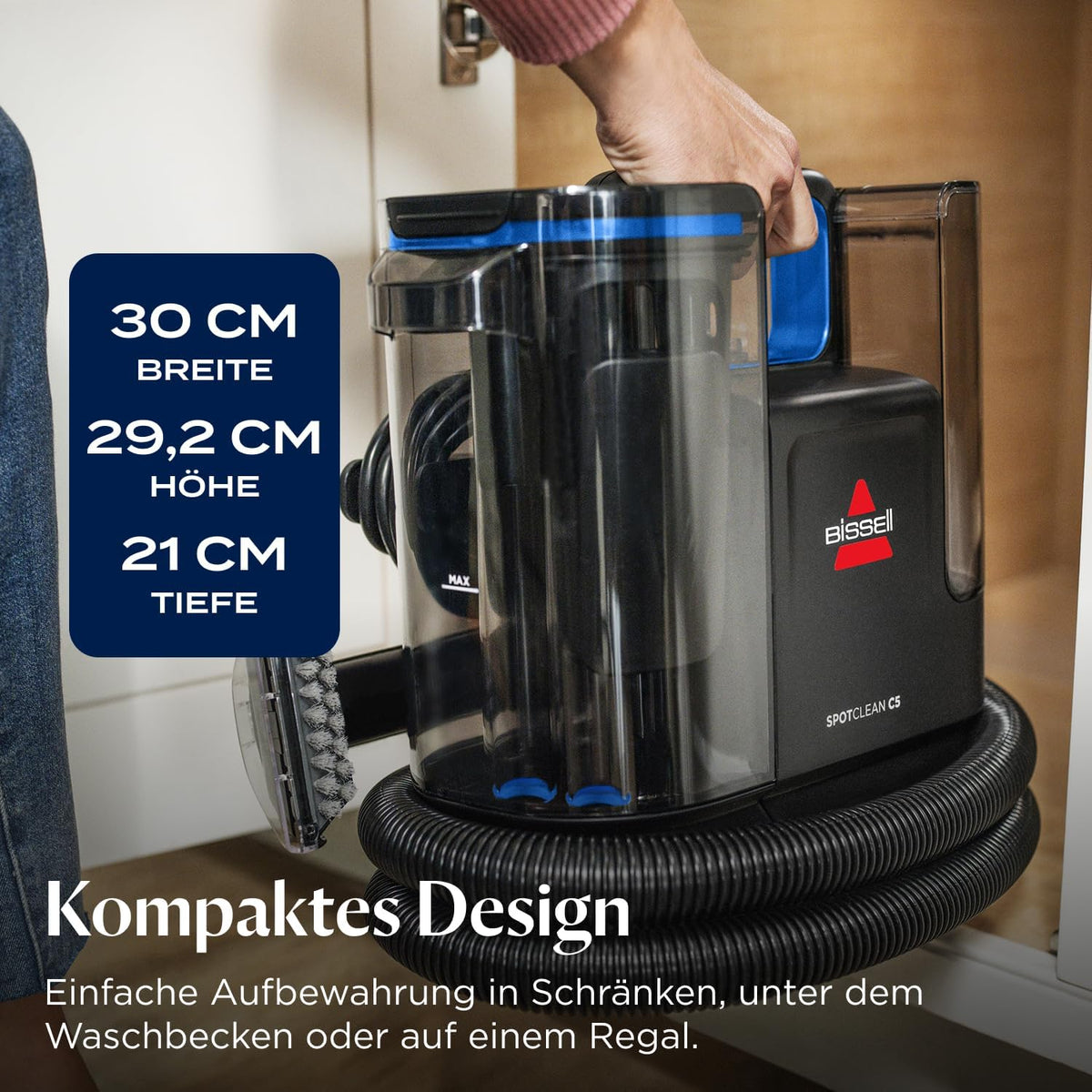 Polsterreiniger Teppichreiniger SpotClean C5 400W Nasssauger tragbar 3,72 kg für Teppiche Polster Auto