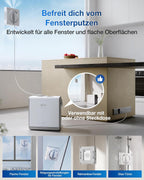 Fensterputzroboter W2 Pro Omni WG851-11 Glasreinigung 6-in-1 Station Win-SLAM 4.0 12-Stufen Schutz 3-Düsen Sprühkopf Weiß