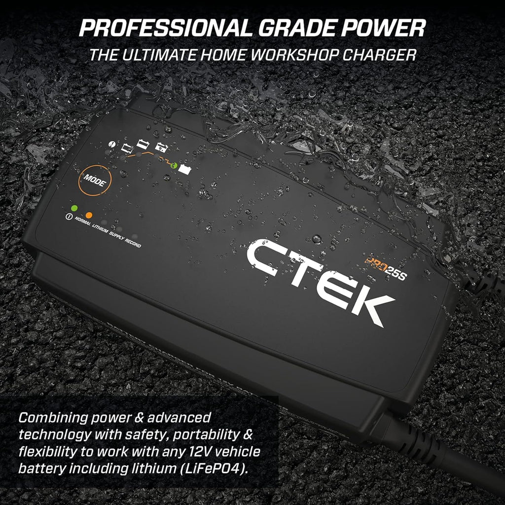 Batterieladegerät 12V 25A PRO25S für Blei-Säure und LiFePO4 Batterien mit Rekonditionierung