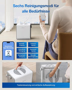 Fensterputzroboter W2 Pro Omni WG851-11 Glasreinigung 6-in-1 Station Win-SLAM 4.0 12-Stufen Schutz 3-Düsen Sprühkopf Weiß