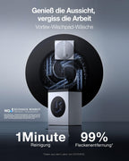 Fensterputzroboter W3 OMNI für Glas 800 N Saugkraft 3-Düsen-Sprühfunktion 350 ml App-Steuerung automatische Wischpadreinigung Kantenreinigung