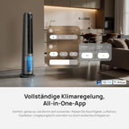 Nebelventilator 765S 3-in-1 Turmventilator 6 L Tank 10,4 m/s Luftstrom WLAN App-Steuerung 12 Geschwindigkeiten 4 Modi