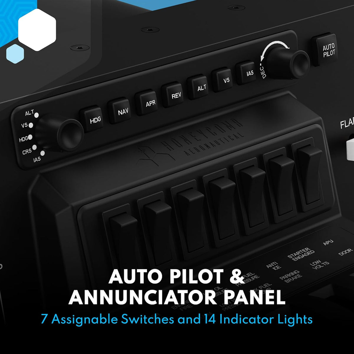 Flugsimulator Schubregler Bravo mit Autopilot Annunciator-Panel und PC-Steuerung