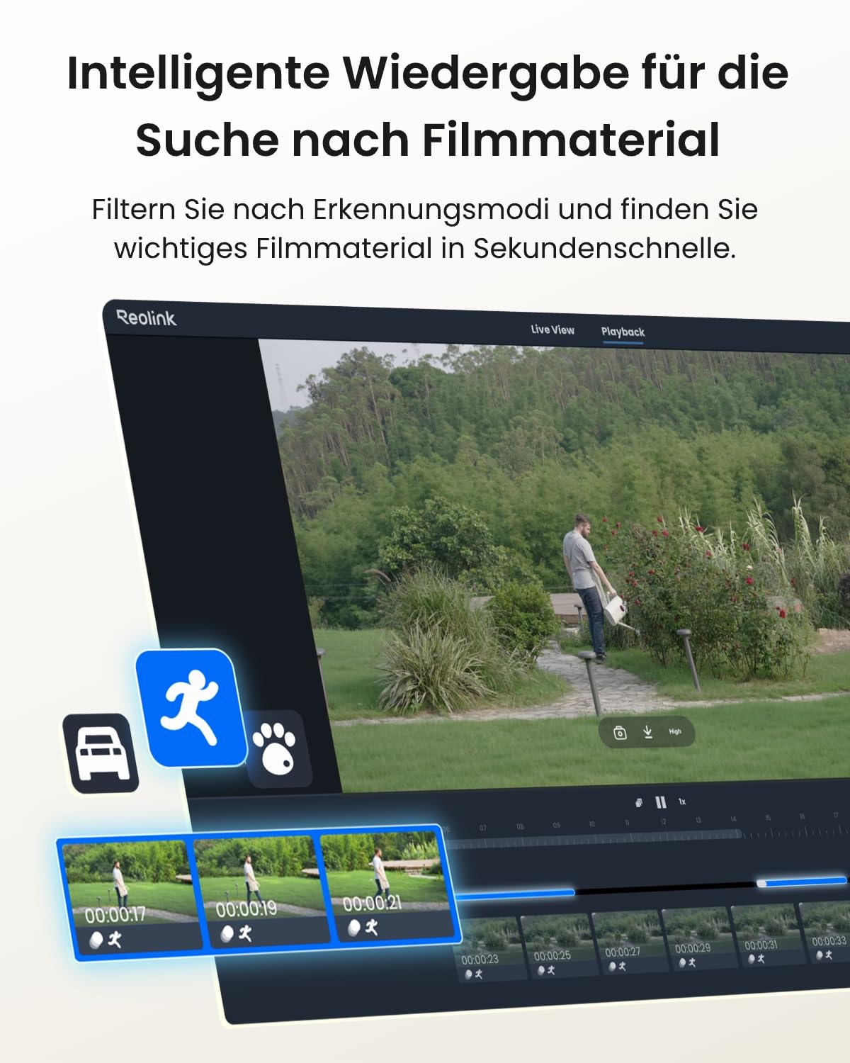 PoE NVR Überwachungsrekorder RLN8-410 8 Kanäle 2 TB Festplatte 4K IP-Kamera Unterstützung