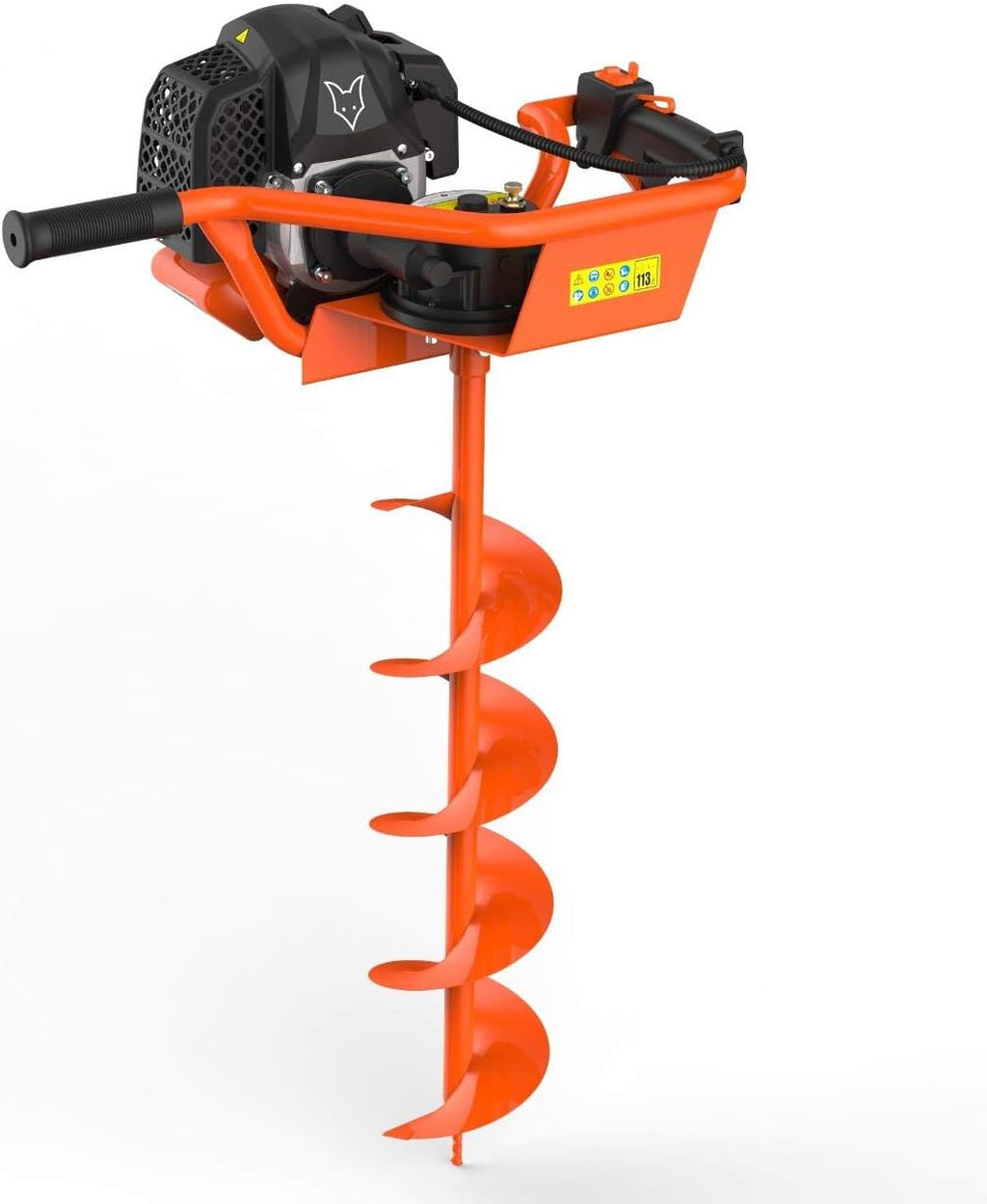Erdbohrer Benzin FX-EB152 52cc 3 PS mit 100 150 200 mm Bohrern Erdlochbohrer Pfahlbohrer