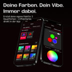 Tragbares Partylicht mit Akku IP65 Soundaktivierung App-Steuerung 2 LEDs und TeamUp-Synchronisation