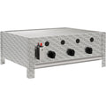 Gas Gastrobräter 3-flammig Edelstahl GB-K1103B Tischgasgrill 10000W 64x52x27 cm für Outdoor