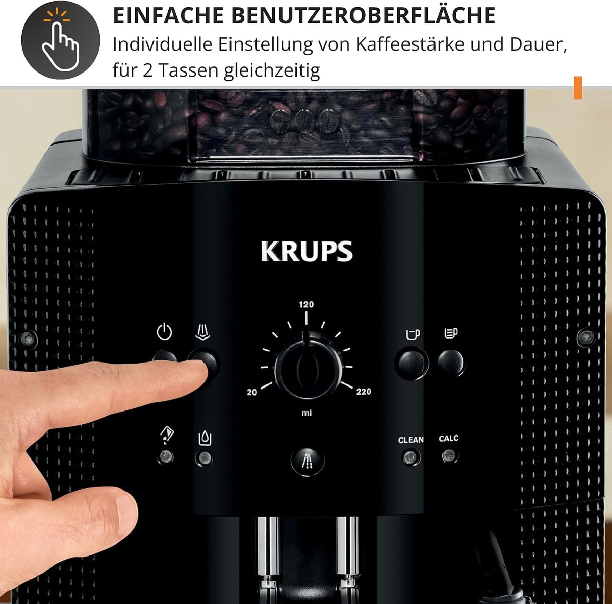 Kaffeevollautomat EA810870 1,8L 1450W mit Milchschaumdüse 2-Tassen Funktion Thermoblock System