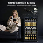 Getränkekühlschrank 86L YC-86 Kompakt freistehend 4 verstellbare Ablagen digitale Temperaturregelung frostfrei 48x45x80 cm