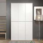 Mehrzweckschrank Nevada 213215701 111 x 191 x 34 cm 6 Türen 12 Einlegeböden mit Kleiderstange