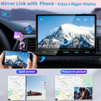 Android 13 Autoradio 10,1 Zoll Wireless Apple CarPlay Android Auto Navi DAB+ 1 DIN Bluetooth 8 Core 32GB WiFi 4G GPS Rückfahrkamera