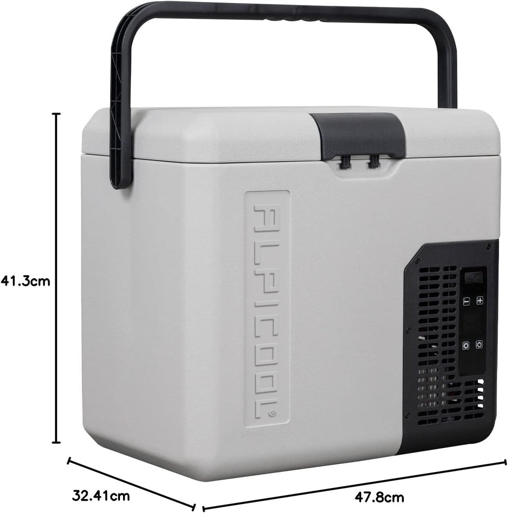 Tragbare Kompressor Kühlbox 18L 12V Mini Kühlschrank mit Gefrierfunktion -20°C Modell P18 für Auto Lkw Boot RV