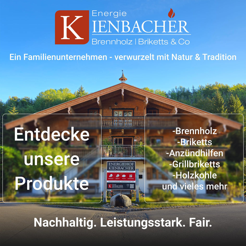 Nestro Hartholzbriketts aus Buche und Eiche 960 kg Palette 70–90 mm Durchmesser 25–30 cm Länge 5,2 kWh/kg