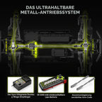 Brushless RC Monster Truck 1:10 4WD bis 50 km/h All-Terrain wasserdicht mit Carbonfaser und Fernsteuerung